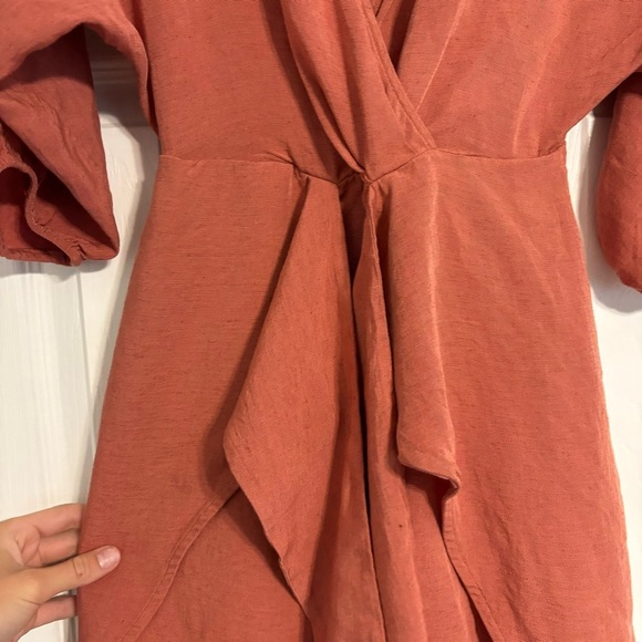 Anthropologie Puff-Sleeve Wrap Mini Dress - Picture 7 of 8